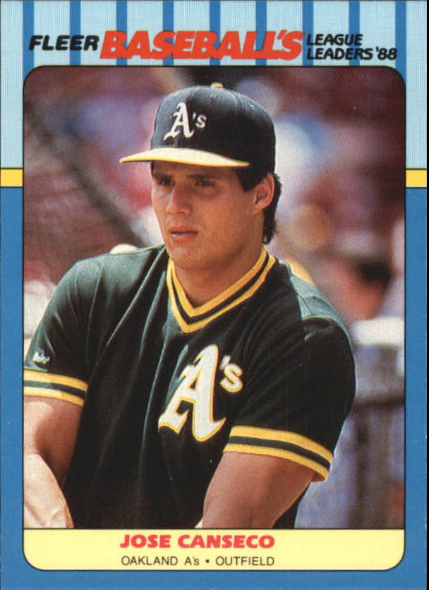 1988 Fleer League Leaders Baseball Cards       004      Jose Canseco